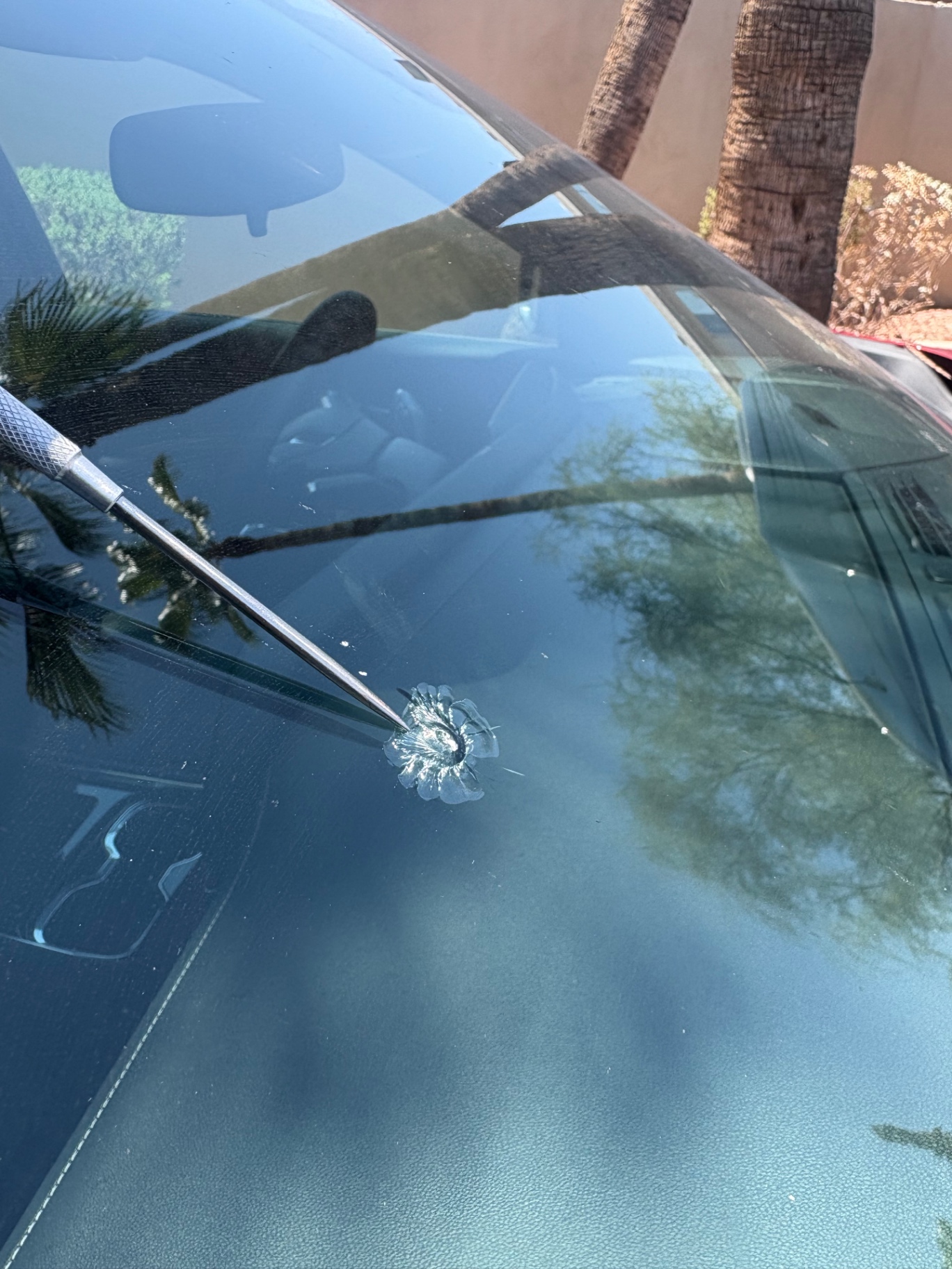 Star-break chip repair before